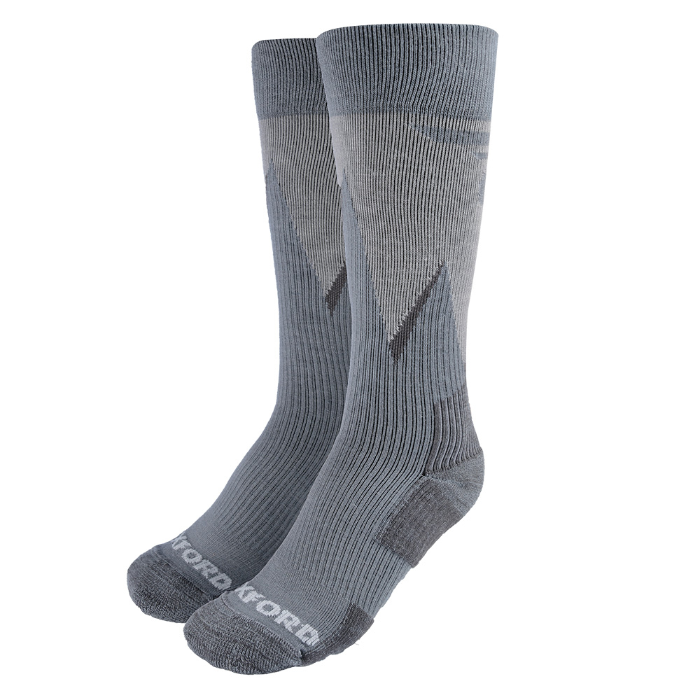 Kompresní ponožky z merino vlny Oxford Merino Oxsocks šedé  šedá  L (44,5-47)