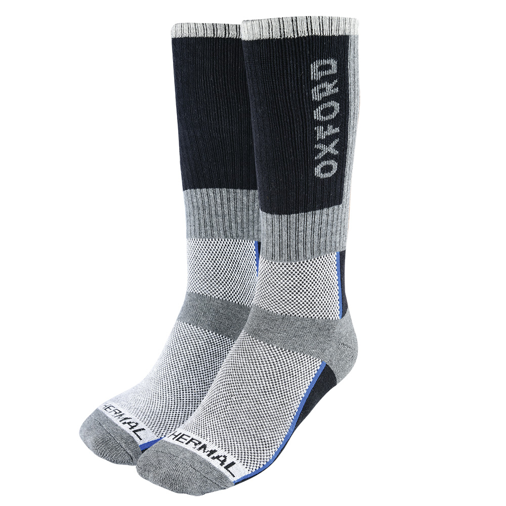 Ponožky Oxford OxSocks Thermal Regular šedé/černé/modré L (44-49)