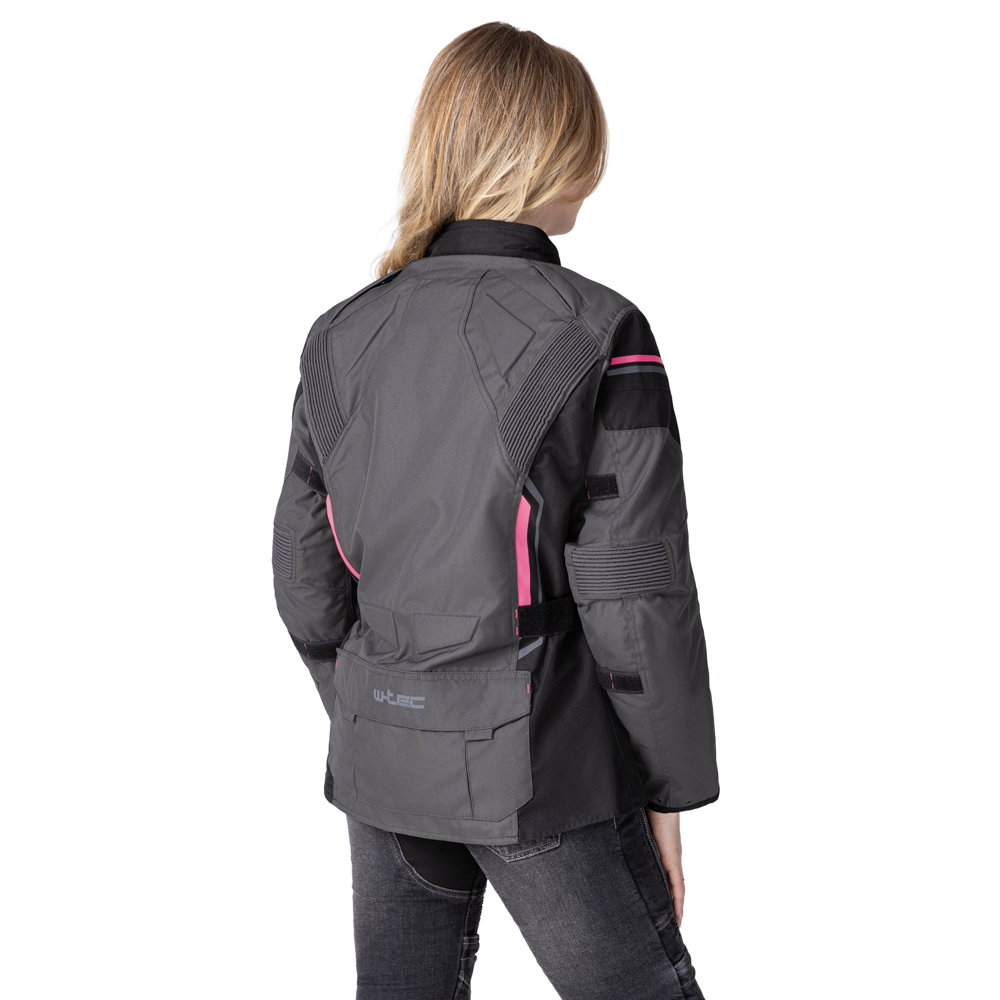 Dámská moto bunda W-TEC Barbata černo-šedo-růžová L (obrázek 9)