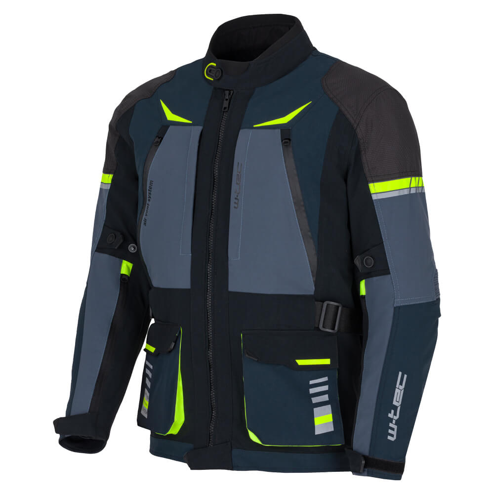 Moto bunda W-TEC Modock černo-modro-fluo žlutá L (obrázek 4)