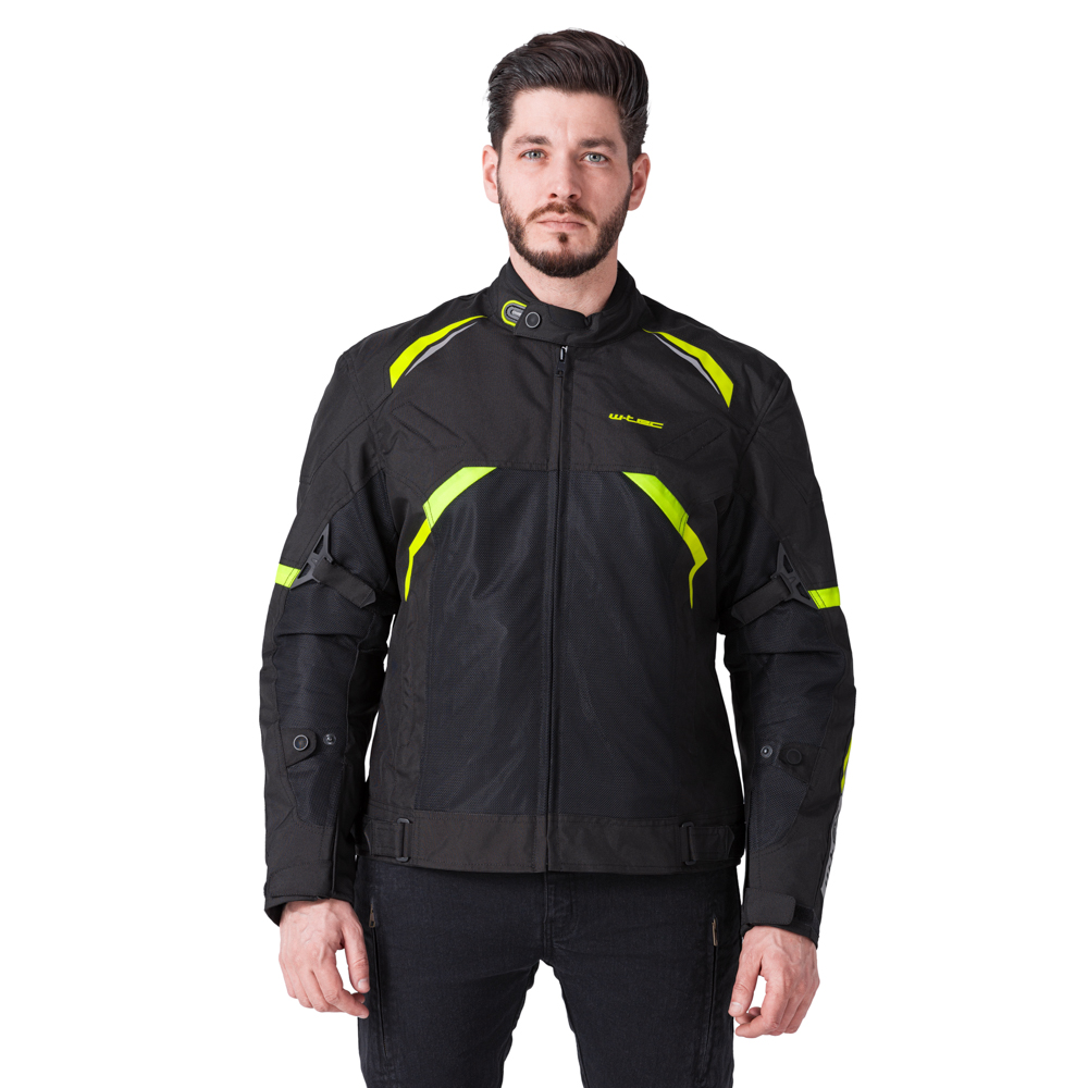 Letní moto bunda W-TEC Timuco černá-fluo M (obrázek 3)
