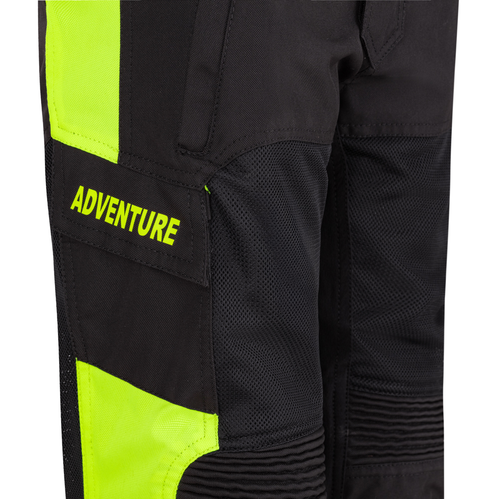 Dětské rostoucí moto kalhoty W-TEC Pinapoco černá-fluo S/M (obrázek 9)