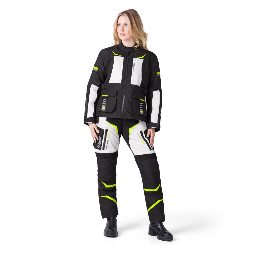 Dámská moto bunda W-TEC Warao Lady černá-fluo M (obrázek 10)
