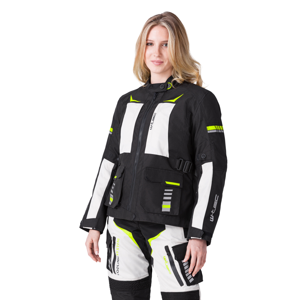 Dámská moto bunda W-TEC Warao Lady černá-fluo M (obrázek 8)