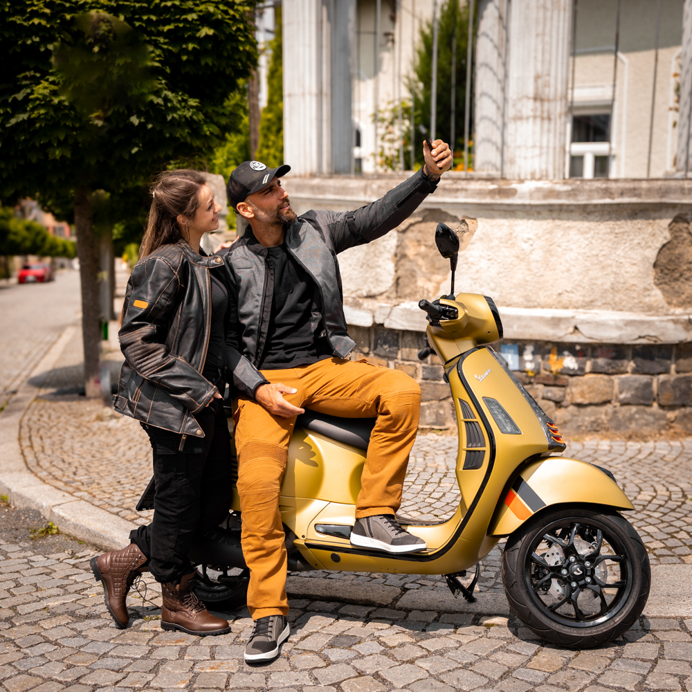 Moto jeansy W-TEC Wallbridge Caramel karamelová 38/36 - Obrázek 6