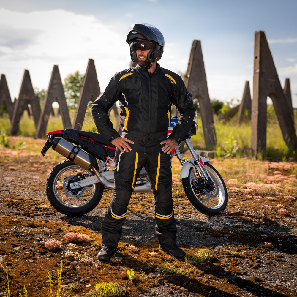 Pánské letní moto kalhoty W-TEC Toranio černo-žlutá 5XL (obrázek 11)