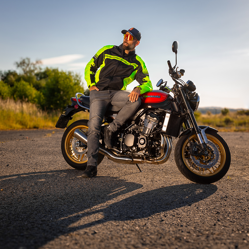 Letní moto bunda W-TEC Dexter černo-zelená 4XL - Obrázek 4