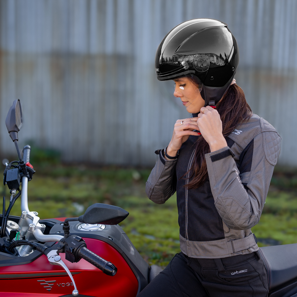 Otevřená přilba W-TEC Bareiro černá lesk XL (61-62) - Obrázek 3