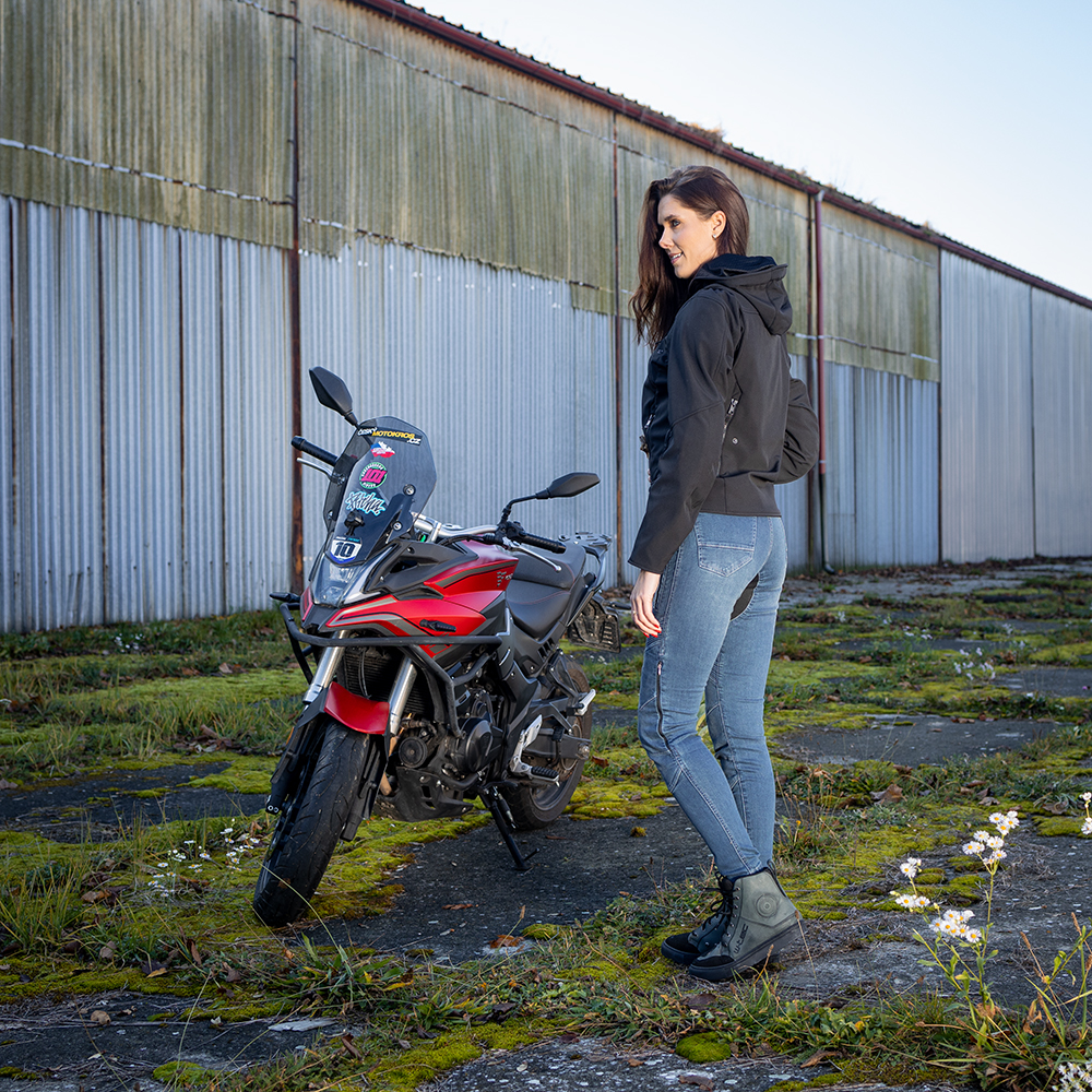 Dámské moto jeansy W-TEC Dynetis Lady modrá M (obrázek 7)