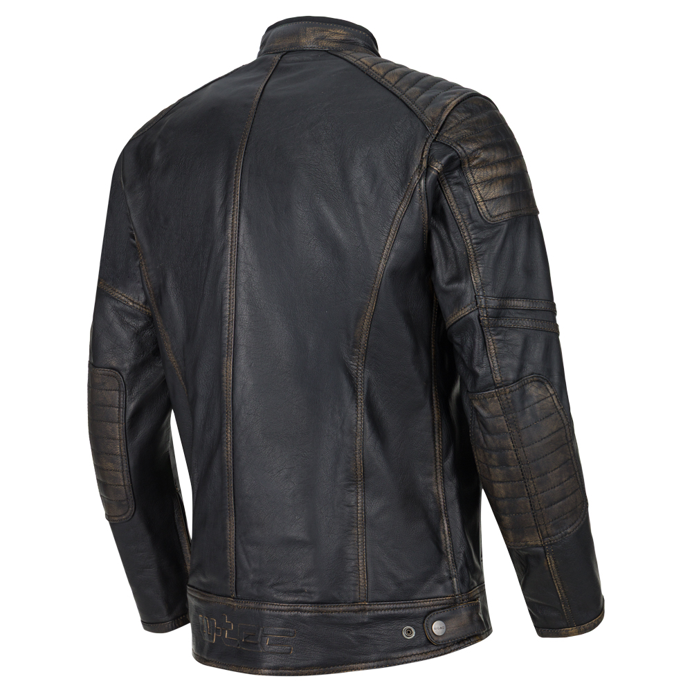 Kožená moto bunda W-TEC Mungelli EVO vintage černo-hnědá M (obrázek 9)
