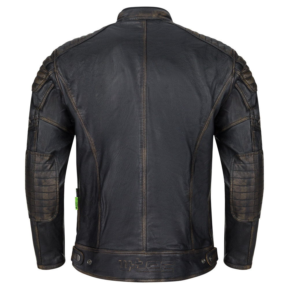 Kožená moto bunda W-TEC Mungelli EVO vintage černo-hnědá M (obrázek 7)