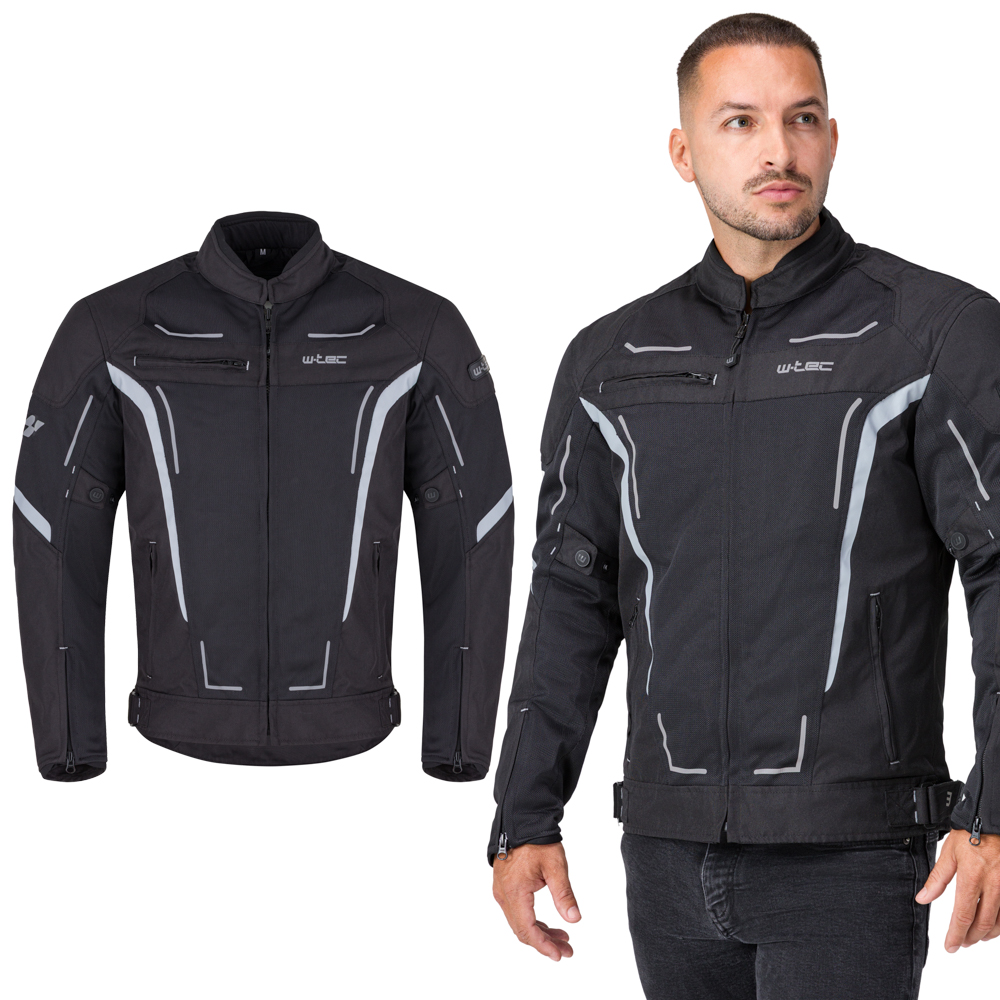 Letní pánská moto bunda W-TEC Mirelio černo-šedá S