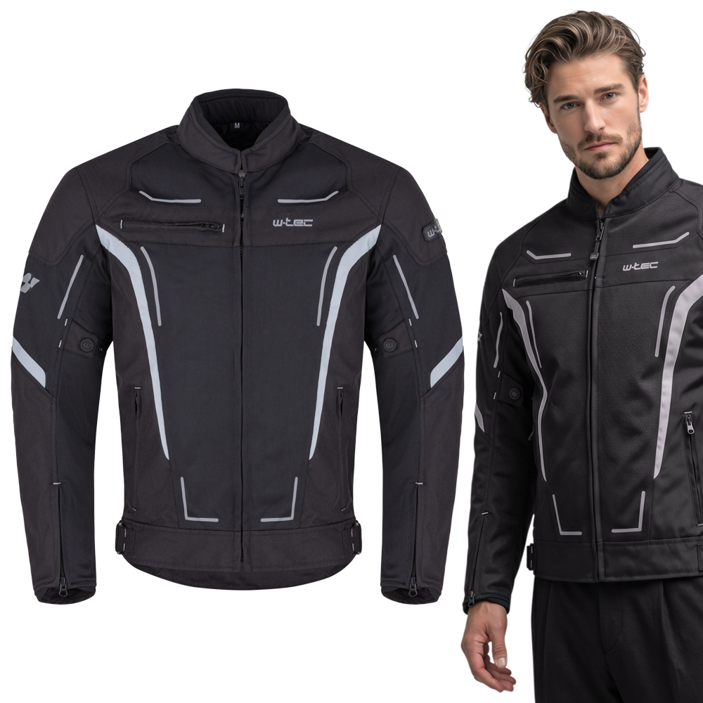 Letní pánská moto bunda W-TEC Mirelio černo-šedá S