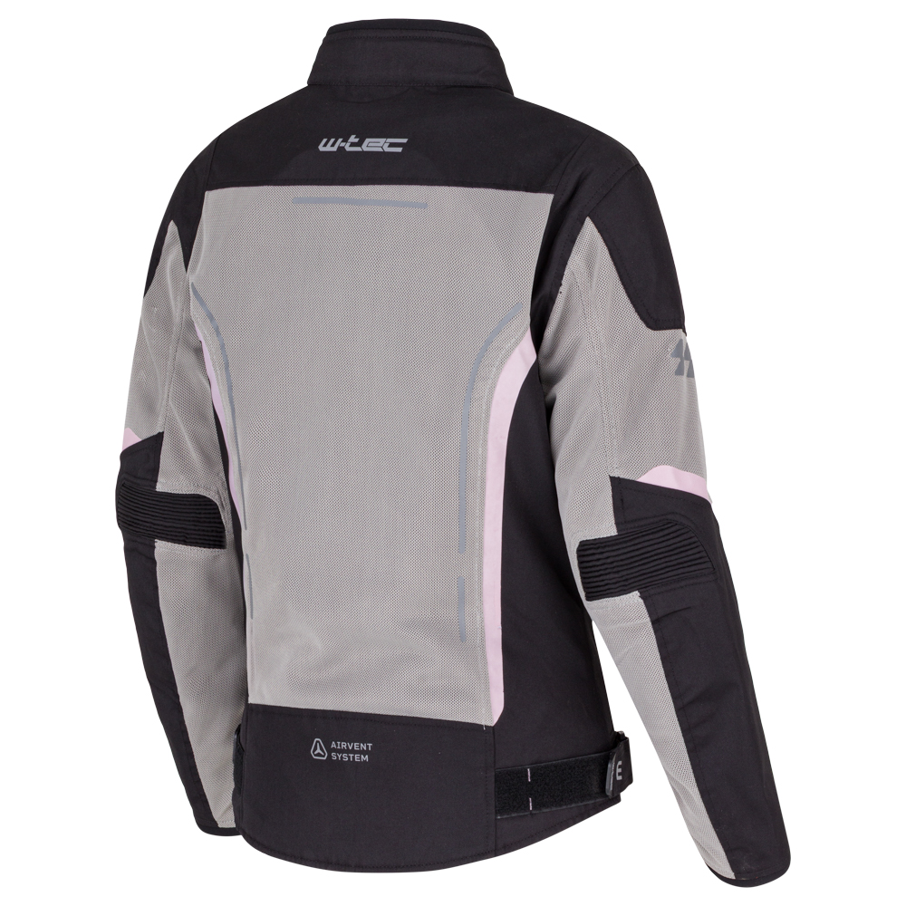 Letní dámská moto bunda W-TEC Mirelia černo-šedo-růžová M (obrázek 4)