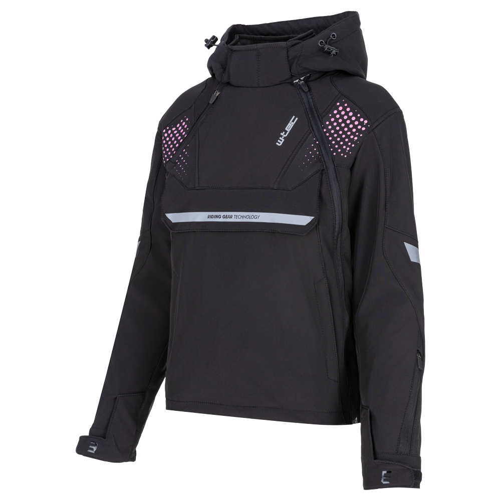Dámská softshellová moto bunda W-TEC Annorack Lady černo-růžová XS (obrázek 4)