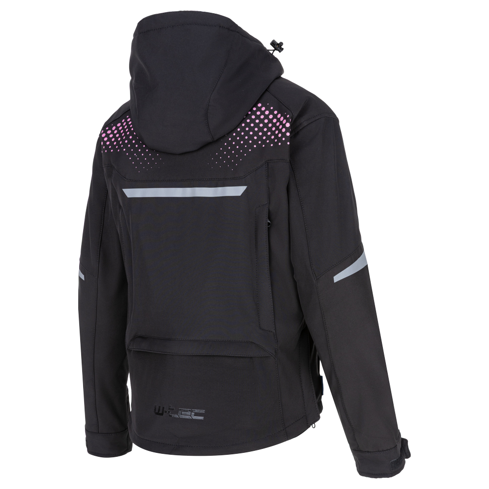 Dámská softshellová moto bunda W-TEC Annorack Lady černo-růžová XS (obrázek 6)