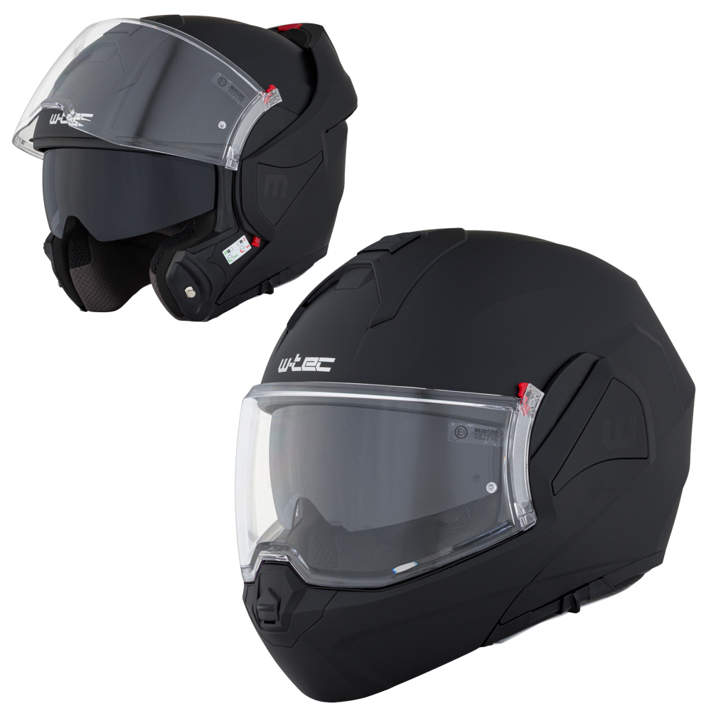 Překlopná moto přilba W-TEC Sabron P/J Black Matt S (55-56)