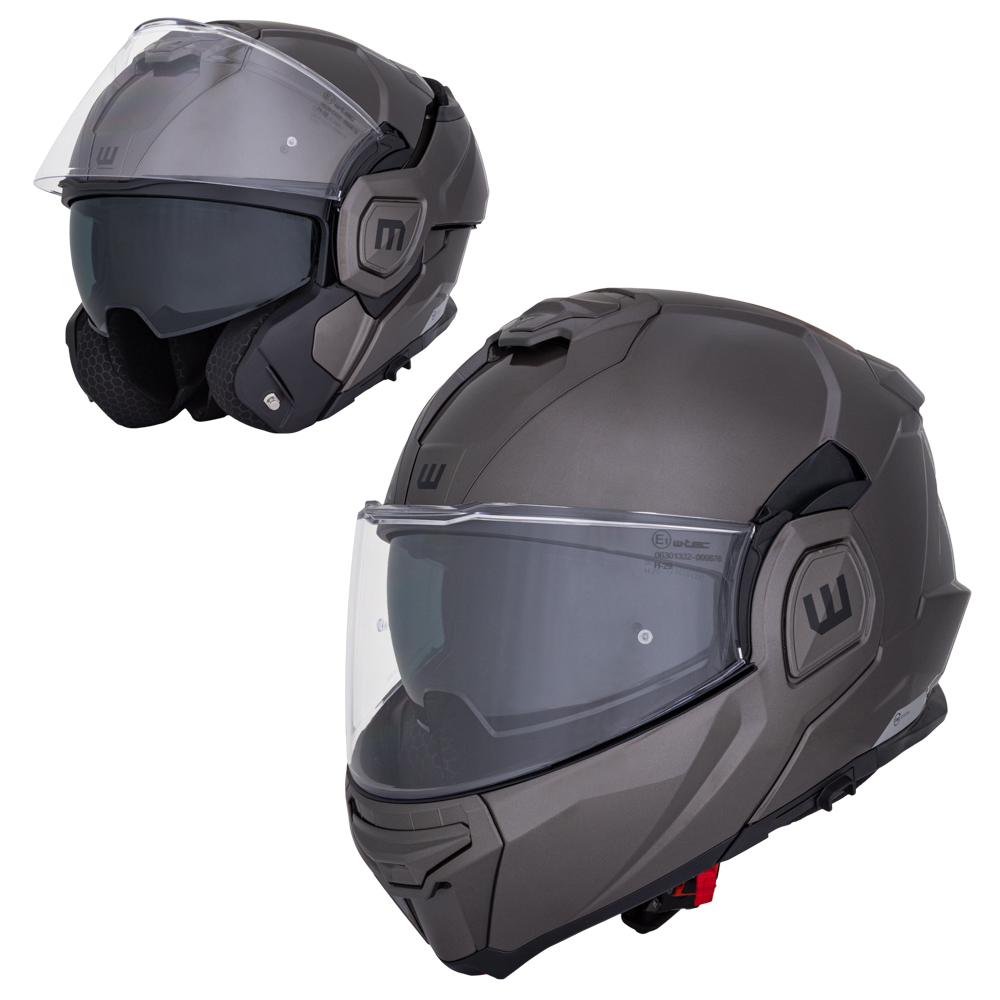 Překlopná moto přilba W-TEC Zoroz P/J Matt Black-Fluo Pink M (57-58)