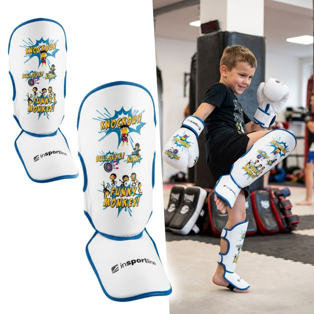 Dětské chrániče holení inSPORTline Shinzox bílá XS