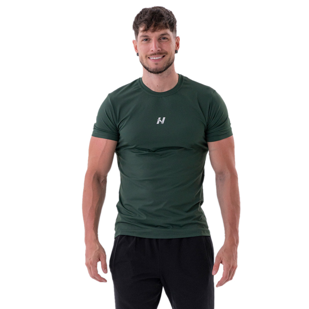 Pánské triko Nebbia „Reset“ 327 Dark Green - XL