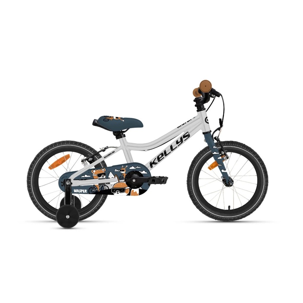 Dětské kolo KELLYS Wasper Neo 16" 10.0 9" (100-110 cm) Silver Grey