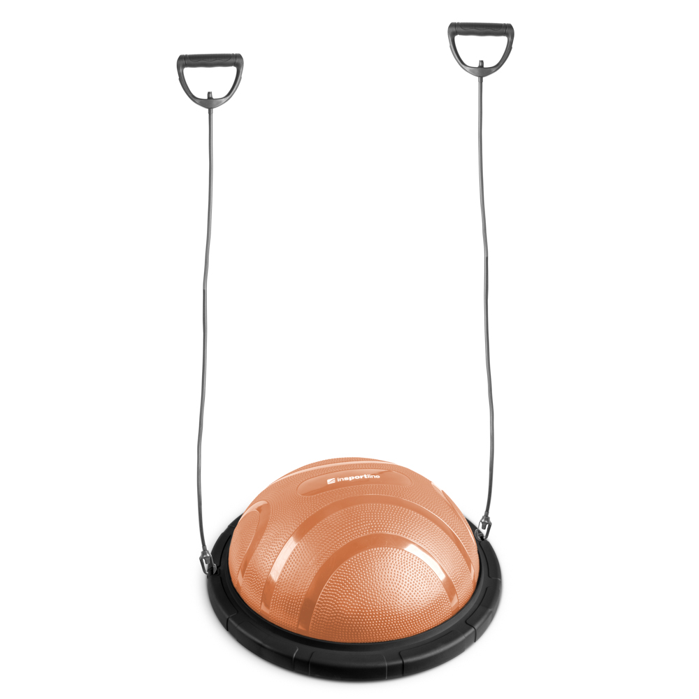 Balanční podložka inSPORTline Dome Edge s gumovými expandéry černá-mocha mousse