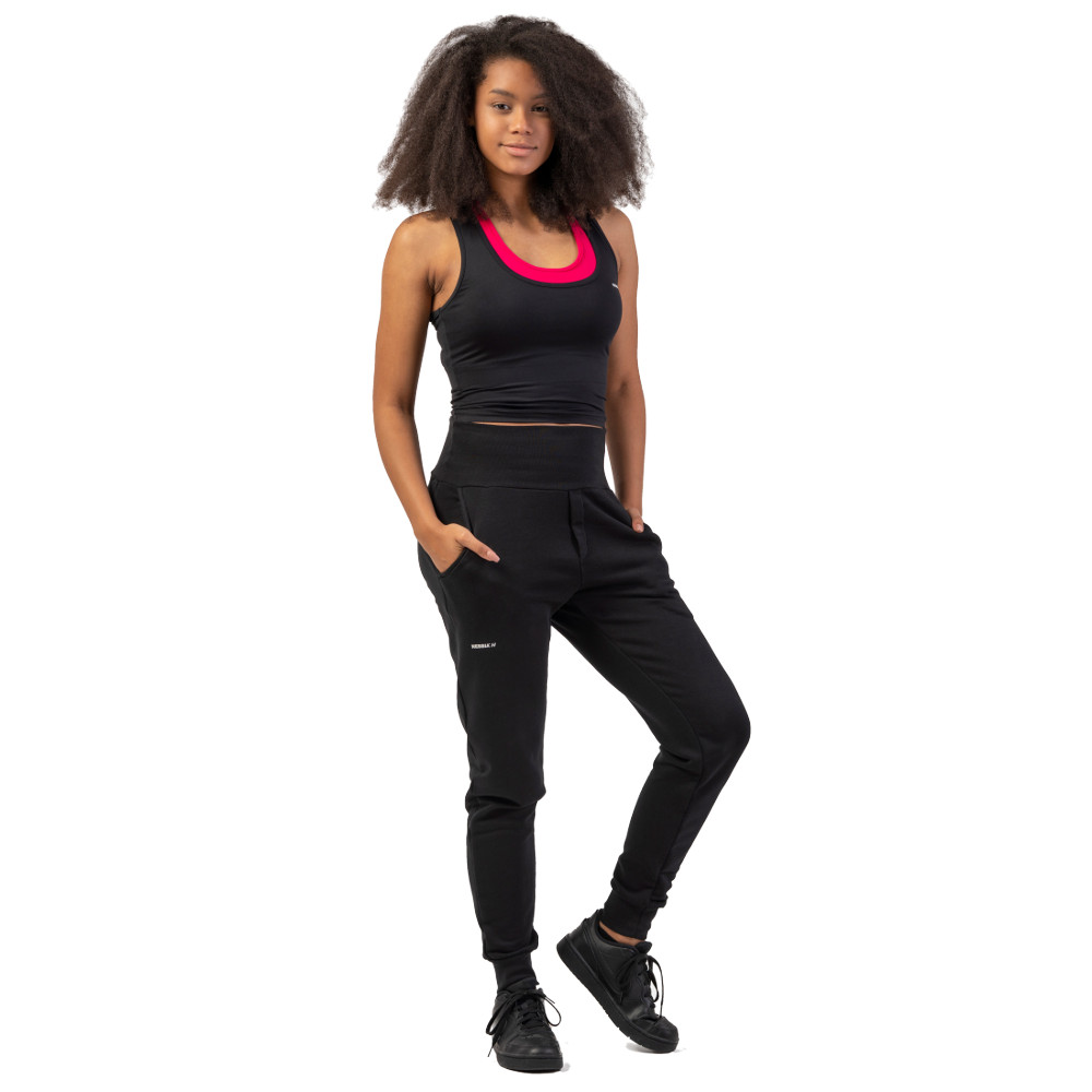 Tepláky s vysokým pasem Nebbia „Feeling Good” 409 tmavě zelená S - Obrázek 5