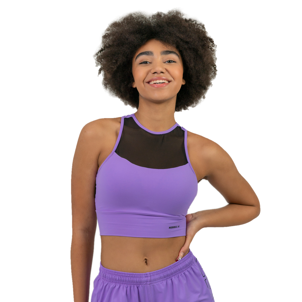 Levně Vyztužená sportovní podprsenka Nebbia FIT Activewear 437 Lila L