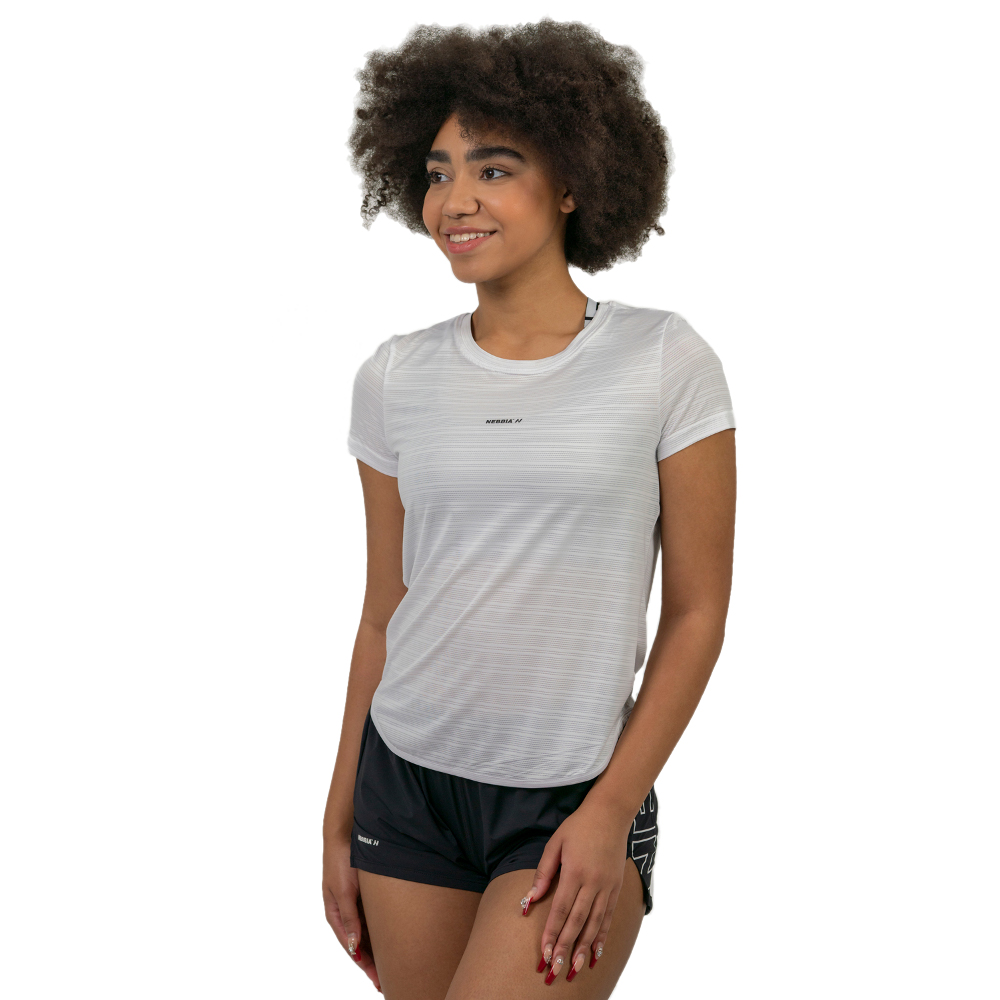 Dámské triko Nebbia "Airy" FIT Activewear 438  M  White