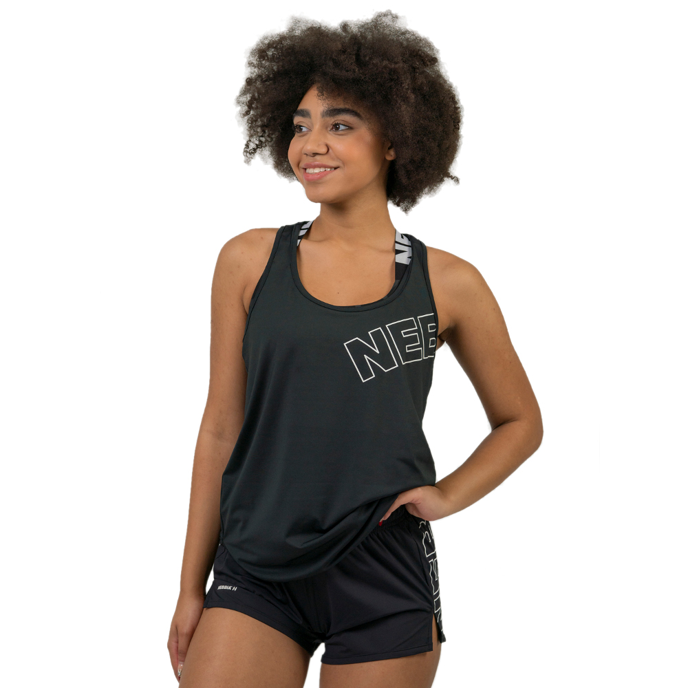 Dámské tílko Nebbia "Racer Back" FIT Activewear 441 Black - XS