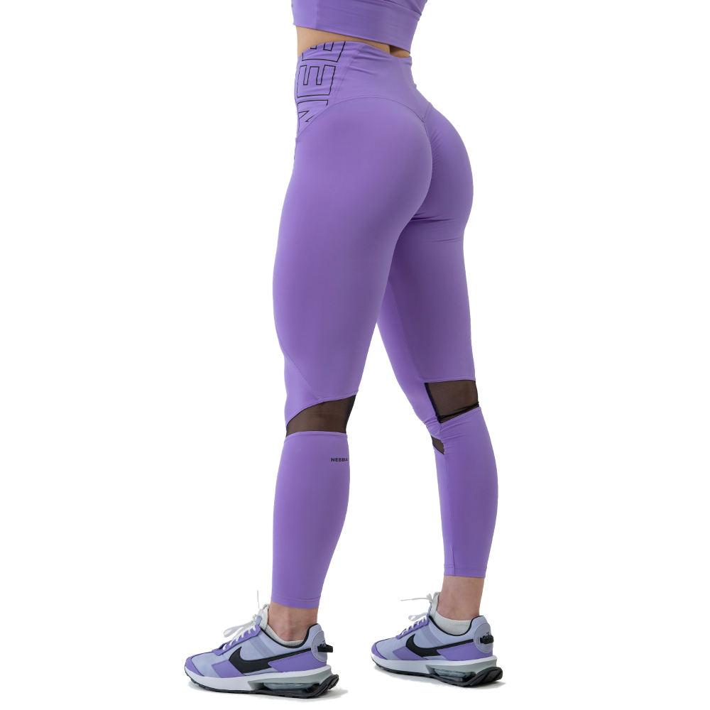 Dámské legíny s vysokým pasem Nebbia FIT Activewear 443  L  Lila