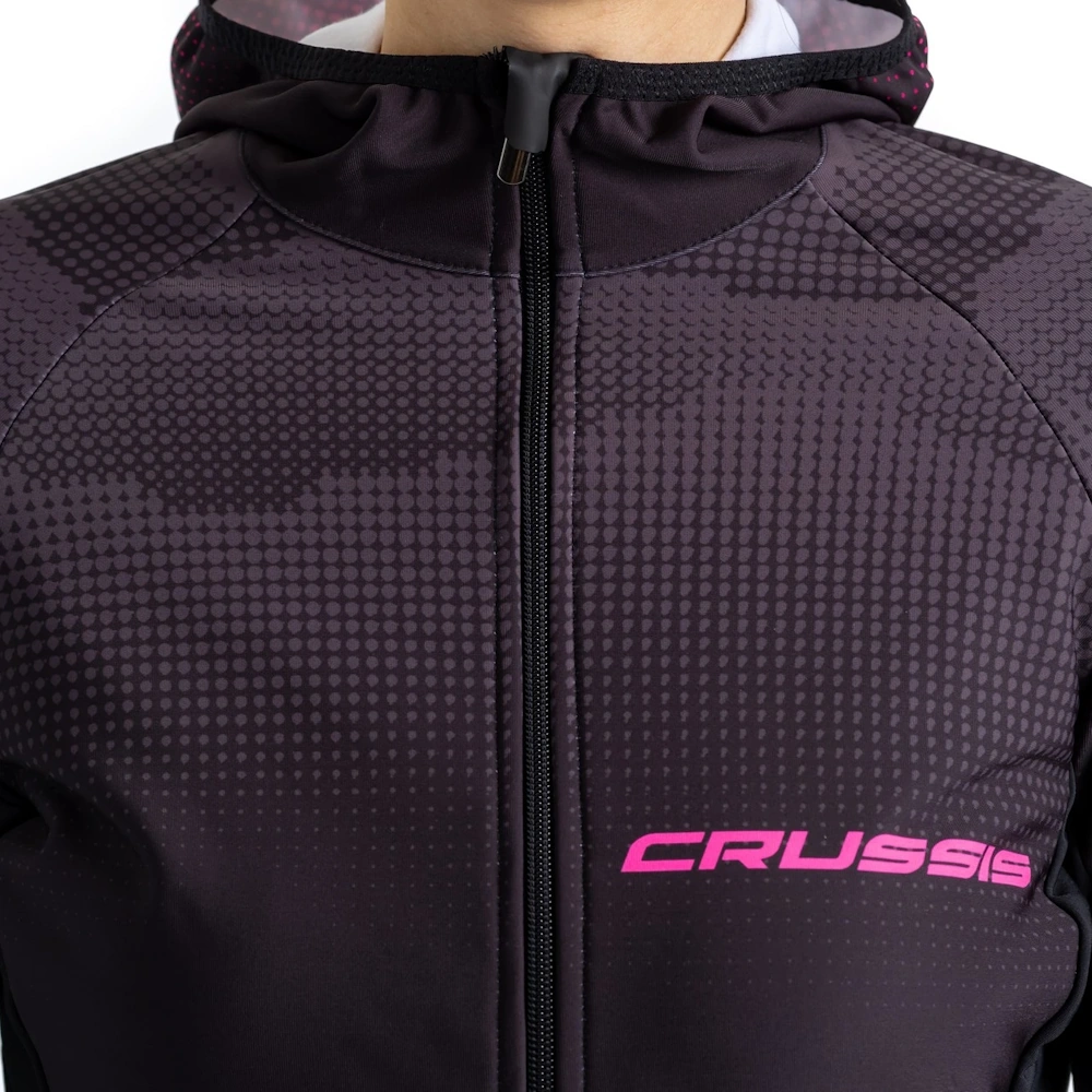 Dámská mikina CRUSSIS CSW-099 černo-růžová M - Obrázek 6