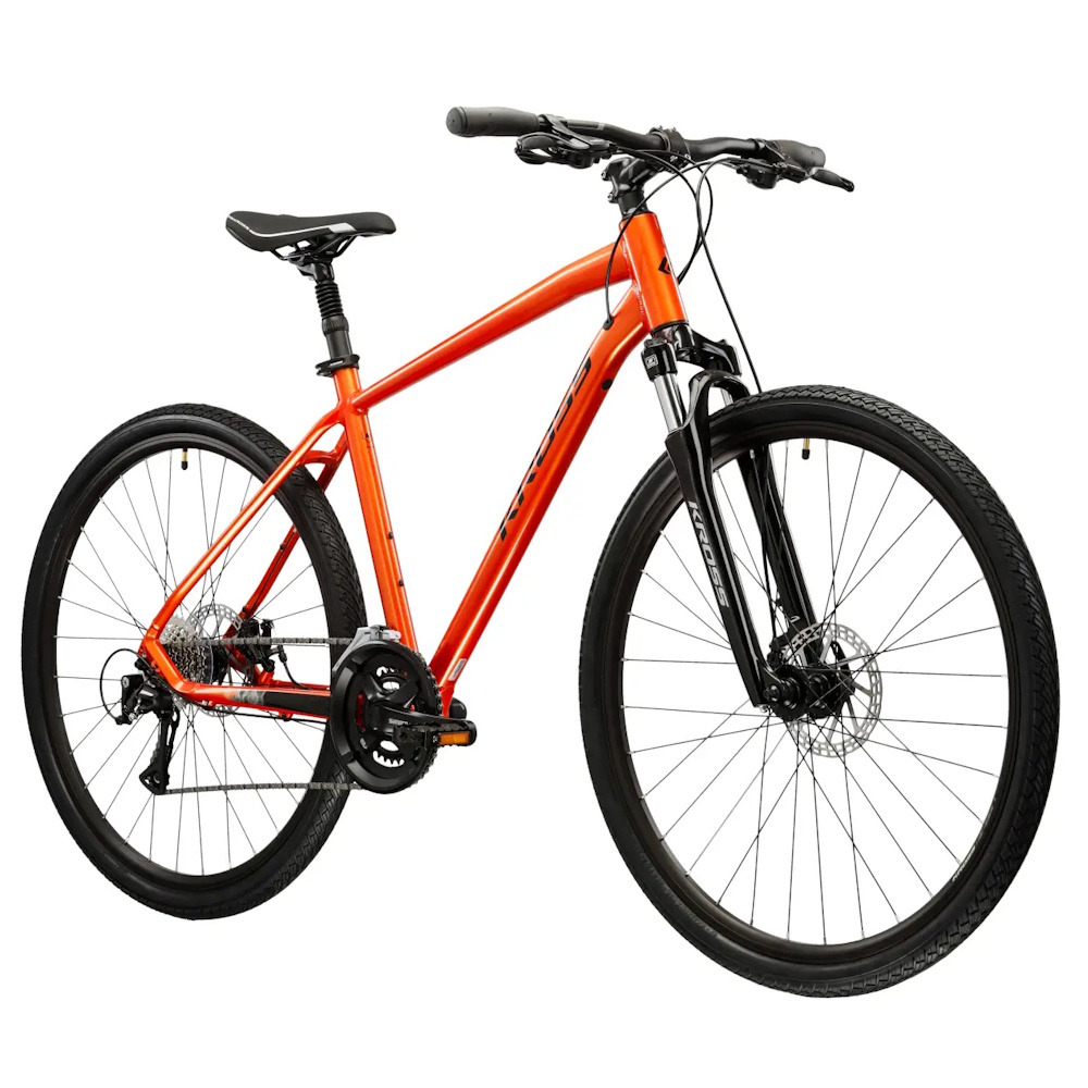 Pánské crossové kolo Kross EVADO 3.0 28" - model 2025 M (19", 168-180 cm) oranžová/černá/lesk - Obrázek 2