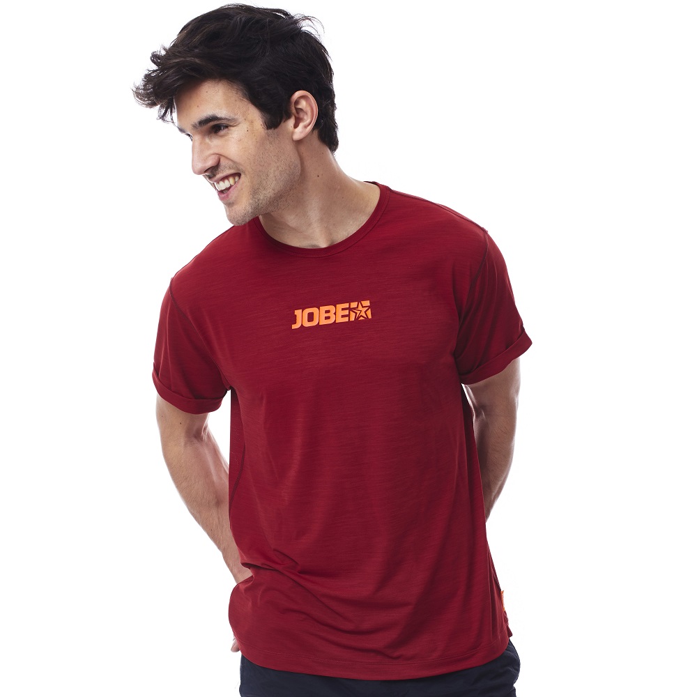 Levně Pánské tričko pro vodní sporty JOBE Rashguard Loose Fit červená S