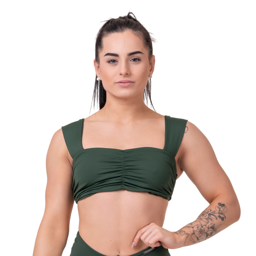 Levně Dámský plavkový top Nebbia Miami Retro Top 553 S Dark Green