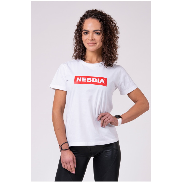 Dámské tričko Nebbia Basic 592 White - S