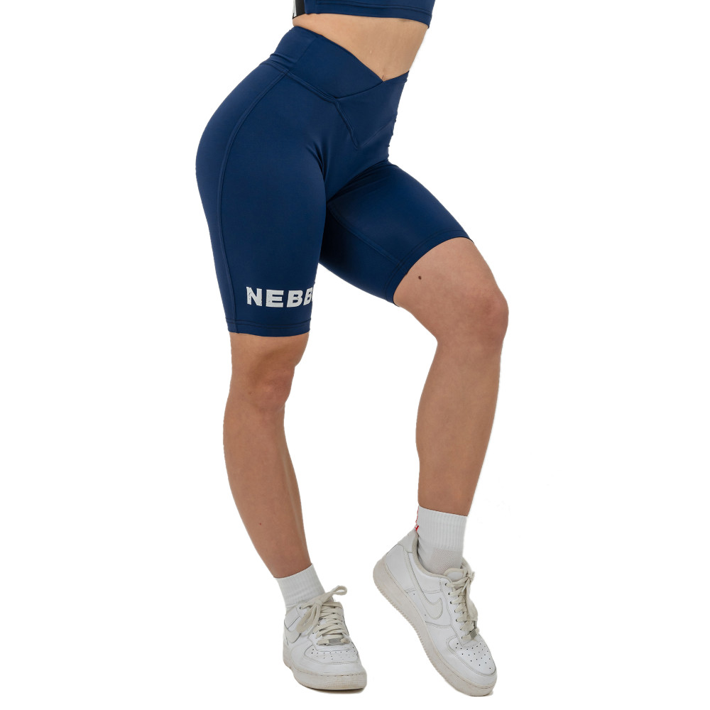 Leginové šortky s vysokým pasem Nebbia 9″ SNATCHED 614 Dark Blue - XS