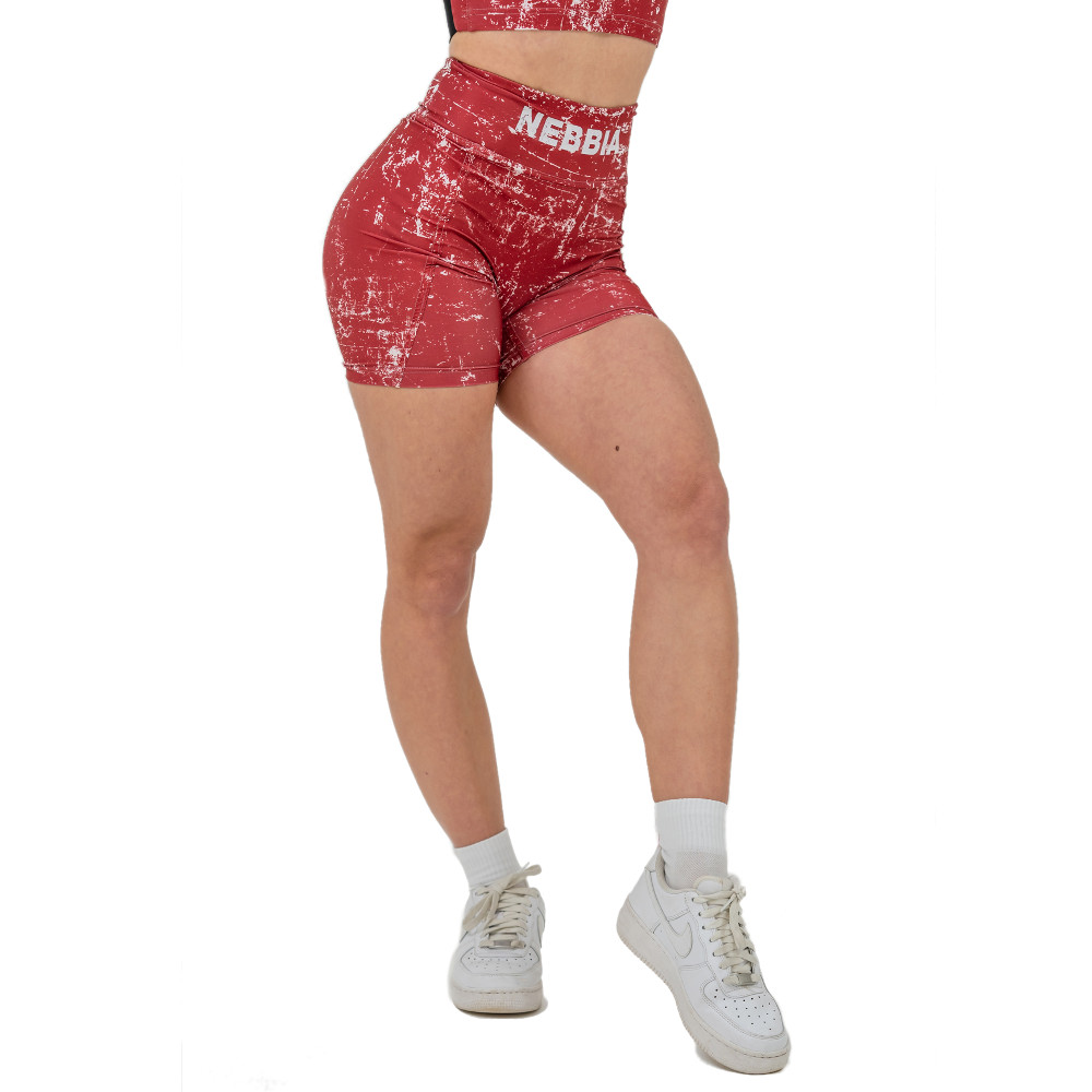 Legínové šortky s vysokým pasem Nebbia 5″ HAMMIES 615 Red - L