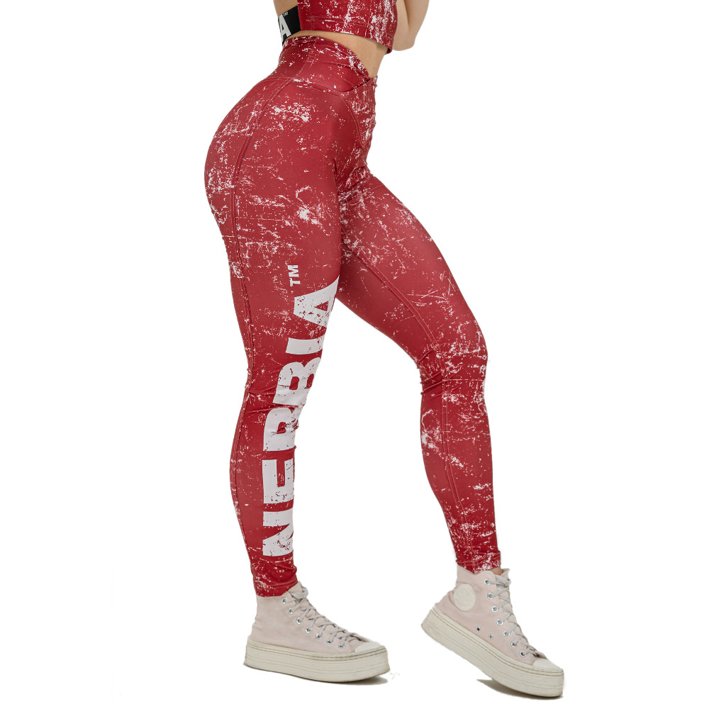 Legíny na cvičení Nebbia ROUGH GIRL 616 Red - L