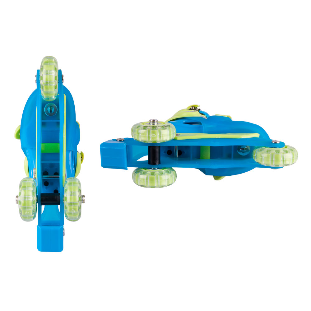 Dětské kolečkové brusle 2v1 WORKER TriGo Skate LED se sv. kolečky modrá XS (26-29) - Obrázek 3