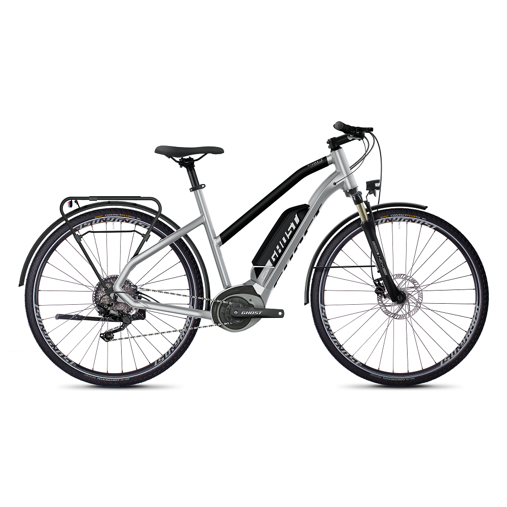Dámské trekingové elektrokolo Ghost Hybride Square Trekking B2.8 Ladies 28" - model 2020 Iridium Silver / Jet Black - S (18,5") - Záruka 10 let
