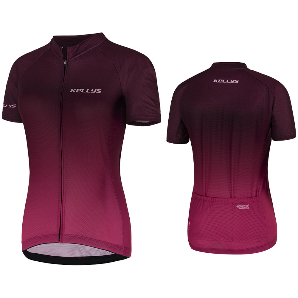 Dámský cyklo dres Kellys Maddie 2 krátký rukáv  bordo  M - bordo