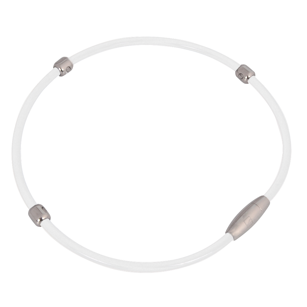Magnetický náhrdelník inSPORTline Alkione bílá - 45 cm