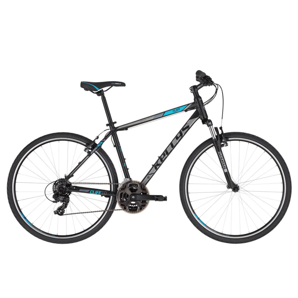 Levně Pánské crossové kolo KELLYS CLIFF 10 28" 7.0 Black Blue S (17", 155-170 cm)