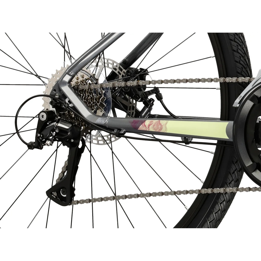 Dámské crossové kolo Kross EVADO 3.0 28" Gen 007 L (19", 168-180 cm) šedá/zelená/lesk (obrázek 8)