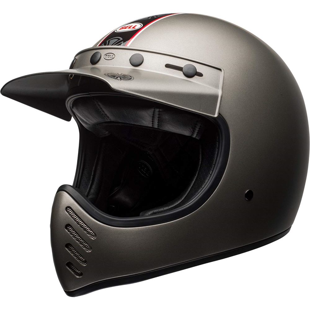 Moto helma BELL Moto-3 Independent Matte Titanium S (55-56)