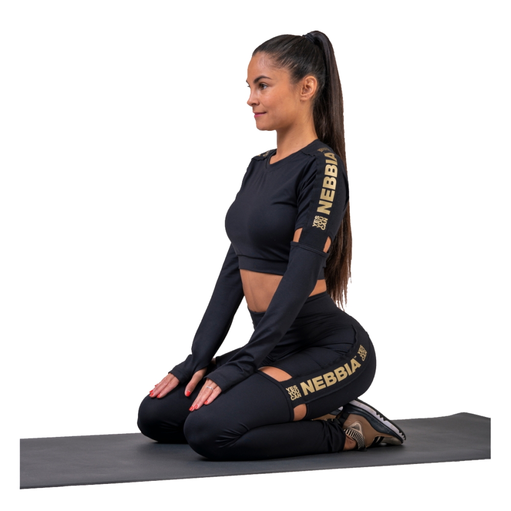Dámský crop top Nebbia Honey Bunny 821 Black XS (obrázek 6)