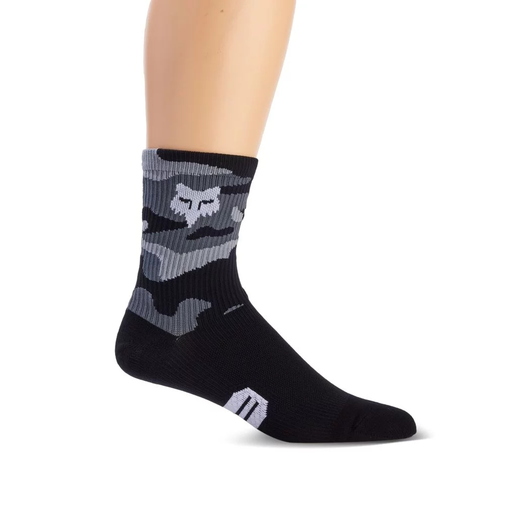 Levně Cyklo ponožky FOX 6" Ranger Sock Black Camo XS/S (36-41)