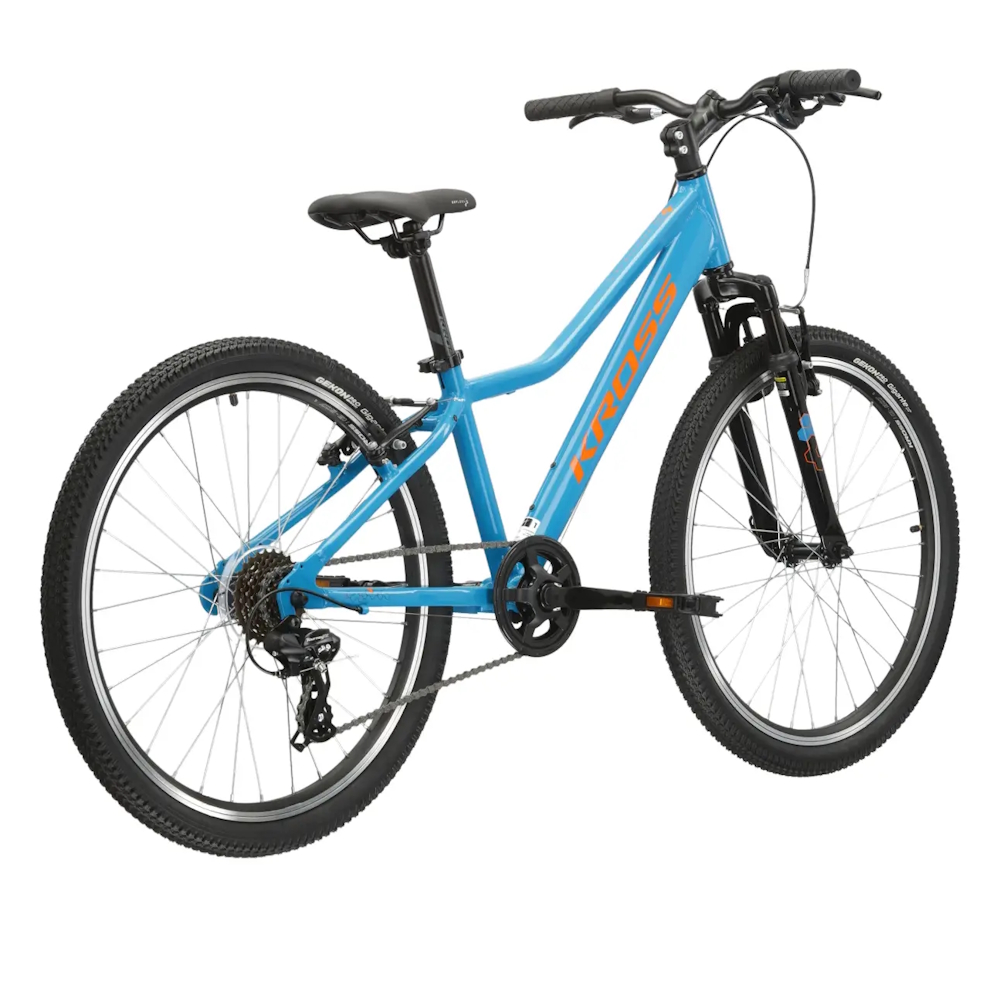 Juniorské kolo Kross Hexagon JR 1.0 24" Gen 006 S (12", 130-150 cm) námořnická modrá / žlutá / lesk - Obrázek 4