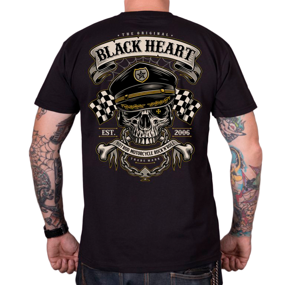 Triko BLACK HEART Old School Racer černá - M